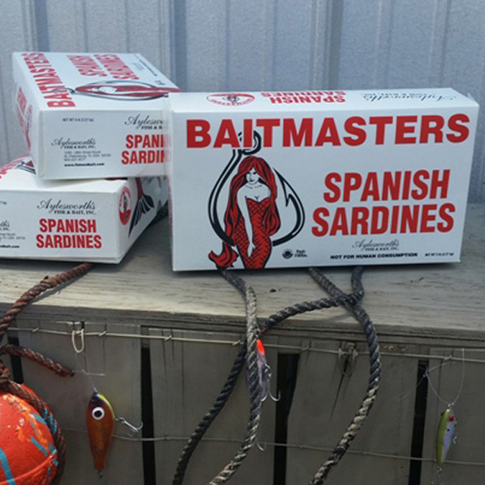 5300 – Sardines, Domestic 5lb BAITMASTERS – Aylesworth's Fish and Bait